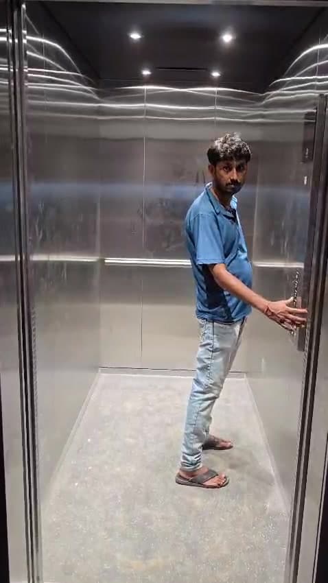 Polished granite elevator flooring at a client project