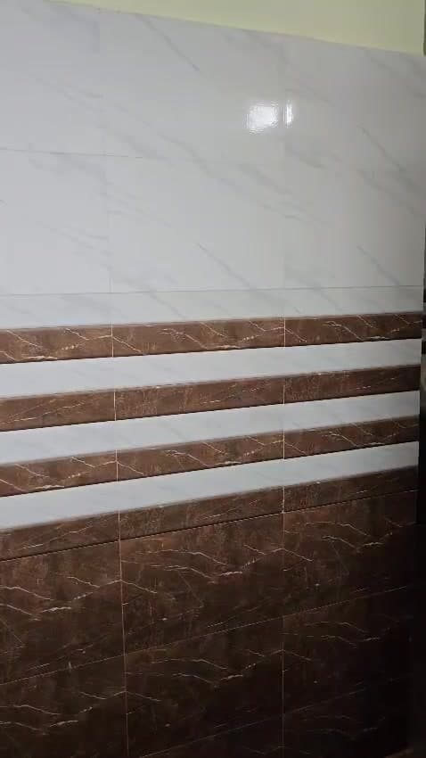 Decorative striped wall tiles installed at a client project