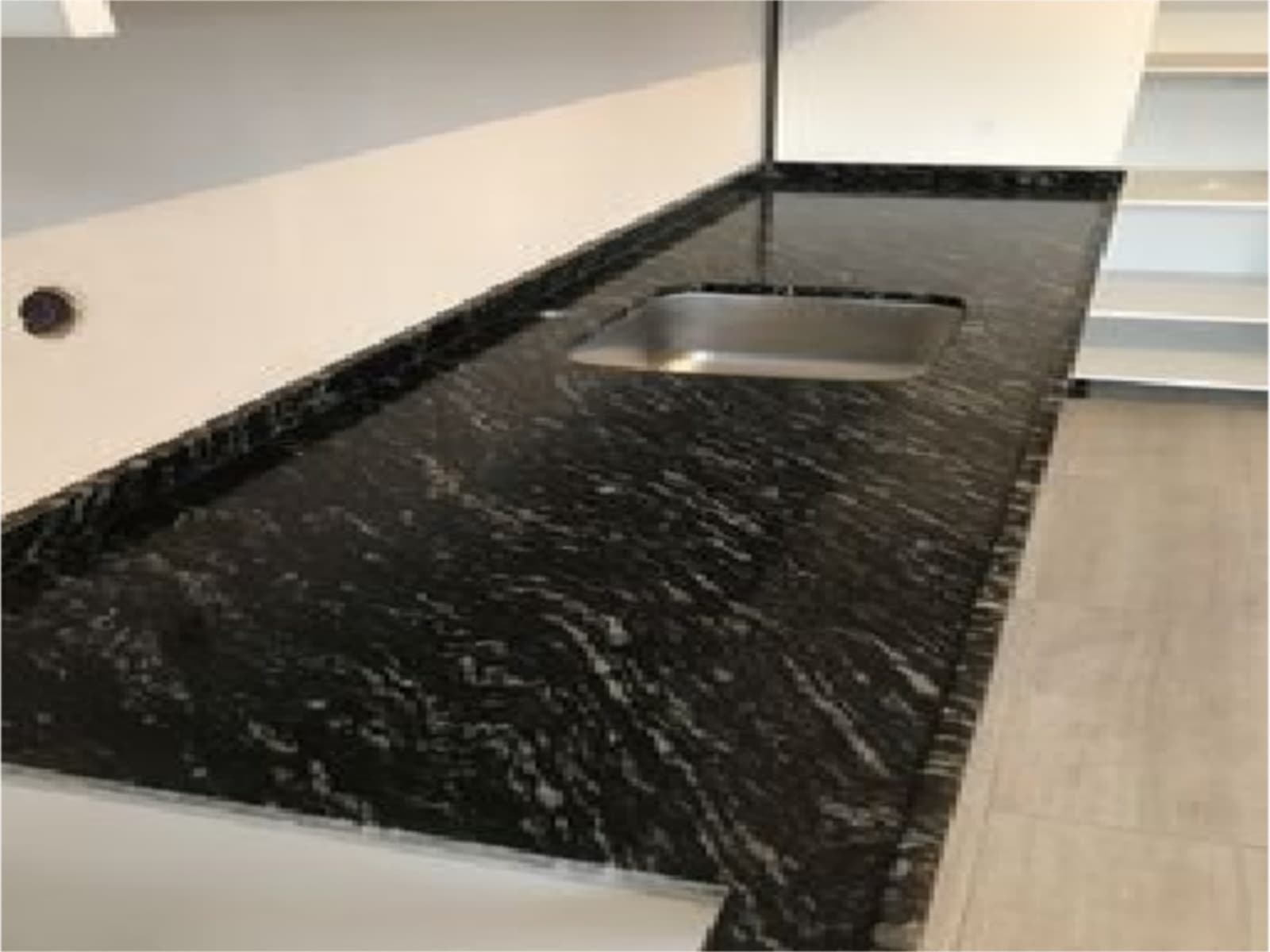 Granite bathroom vanity surface