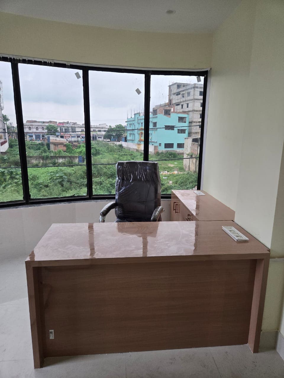 Custom office desk cabinetry